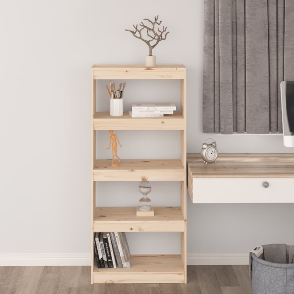 NNEVL Bücherregal/Raumteiler 60x30x135,5 cm Massives Kiefernholz