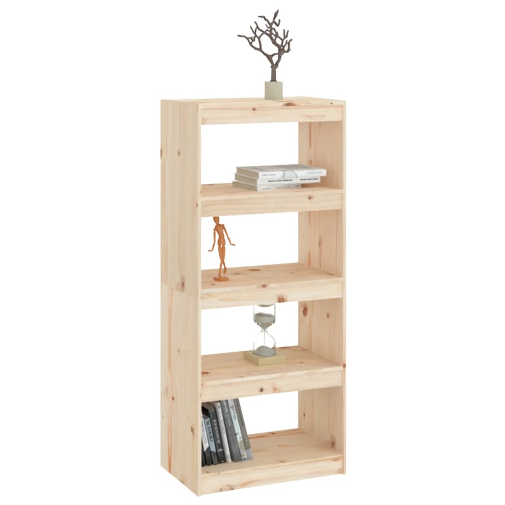 NNEVL Bücherregal/Raumteiler 60x30x135,5 cm Massives Kiefernholz