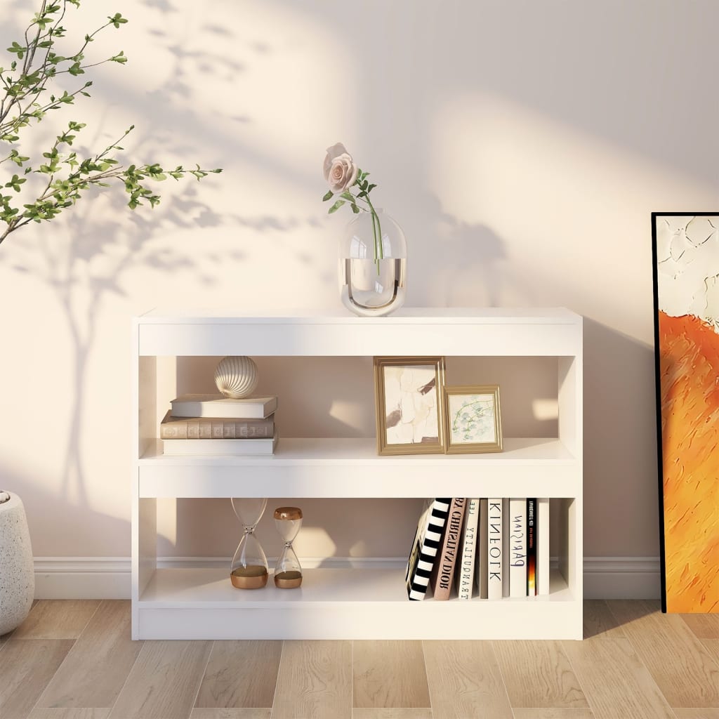 NNEVL Bücherregal/Raumteiler Weiß 100x30x72 cm