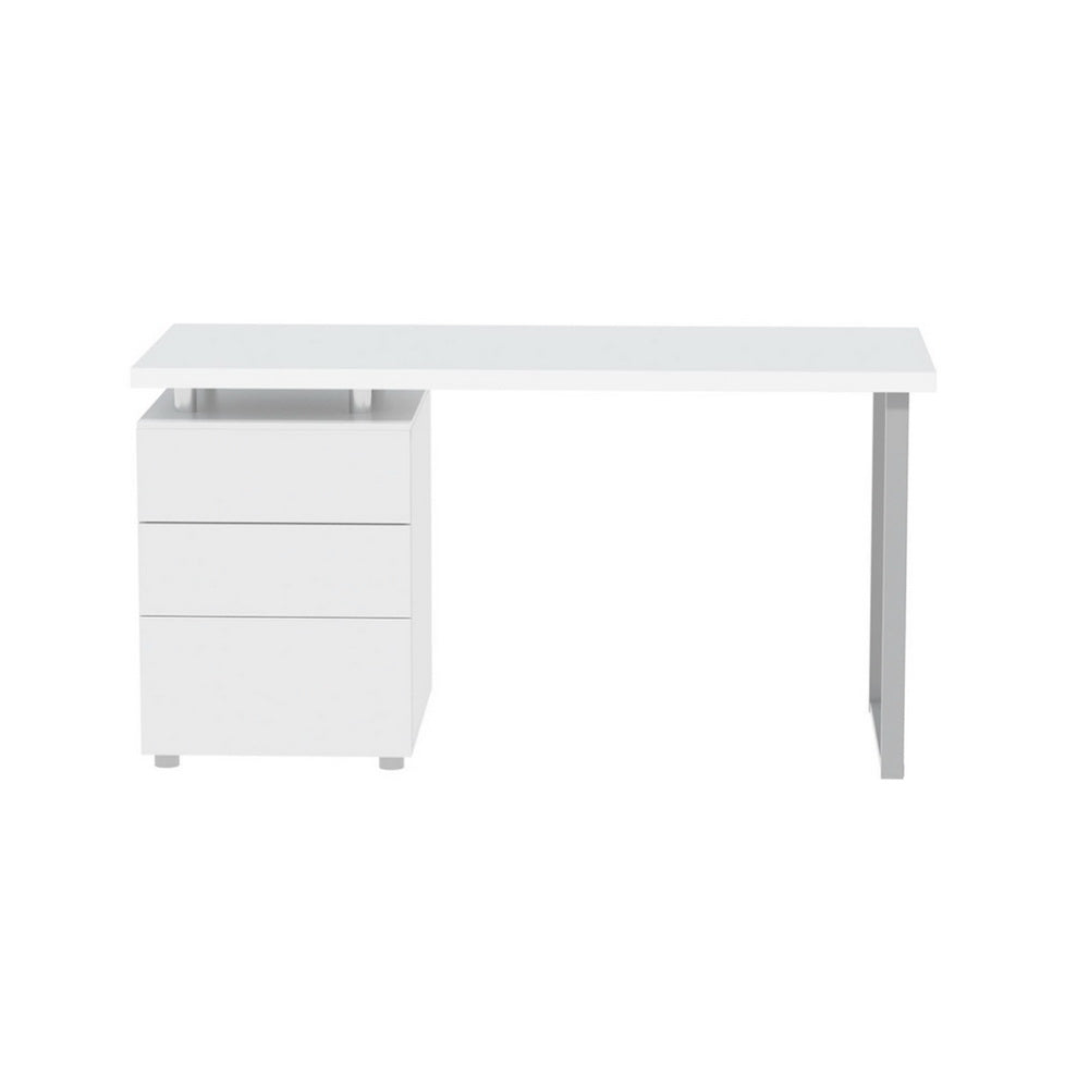 NNEDSZ Artiss Computer-Schreibtisch mit Schubladen Weiß 140CM