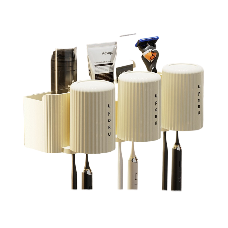 NNEDSZ Cremeweiß Zahnbürstenhalter (3er-Pack) 20cm x 11,5cm x 11cm