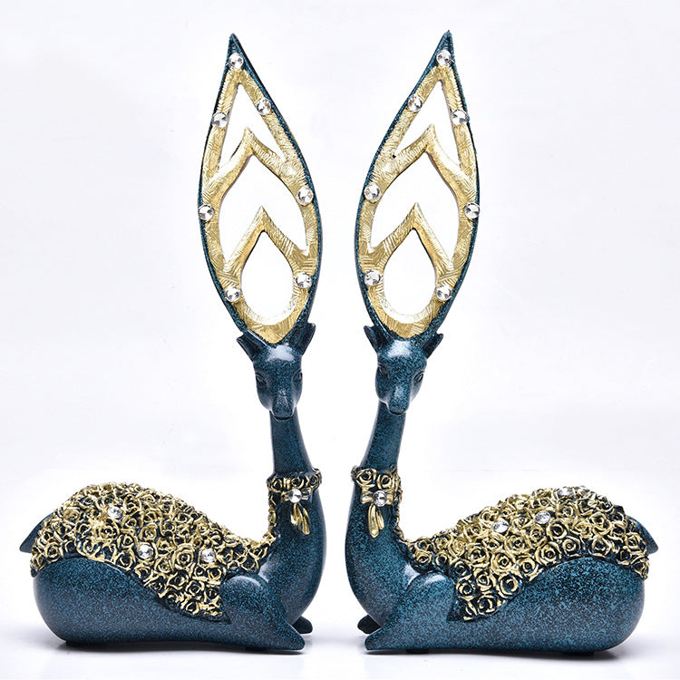 European Creative Home Accessories Deer Wine Cabinet Resin Ornaments