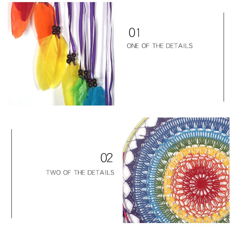 Pompons en plumes arc-en-ciel 35cm | Décor mural de mariage pour enfants, fait à la main, attrape-rêves indien, grande taille