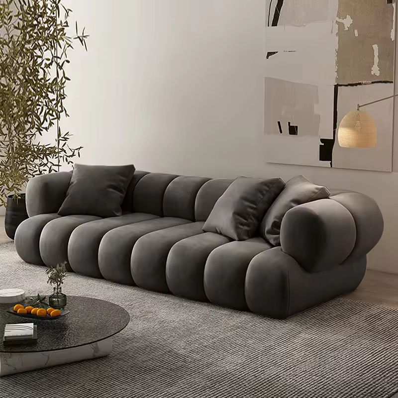 ATUNUS Modulares Ecksofa L-Form - Premium Samt Wohnzimmer Sofa
