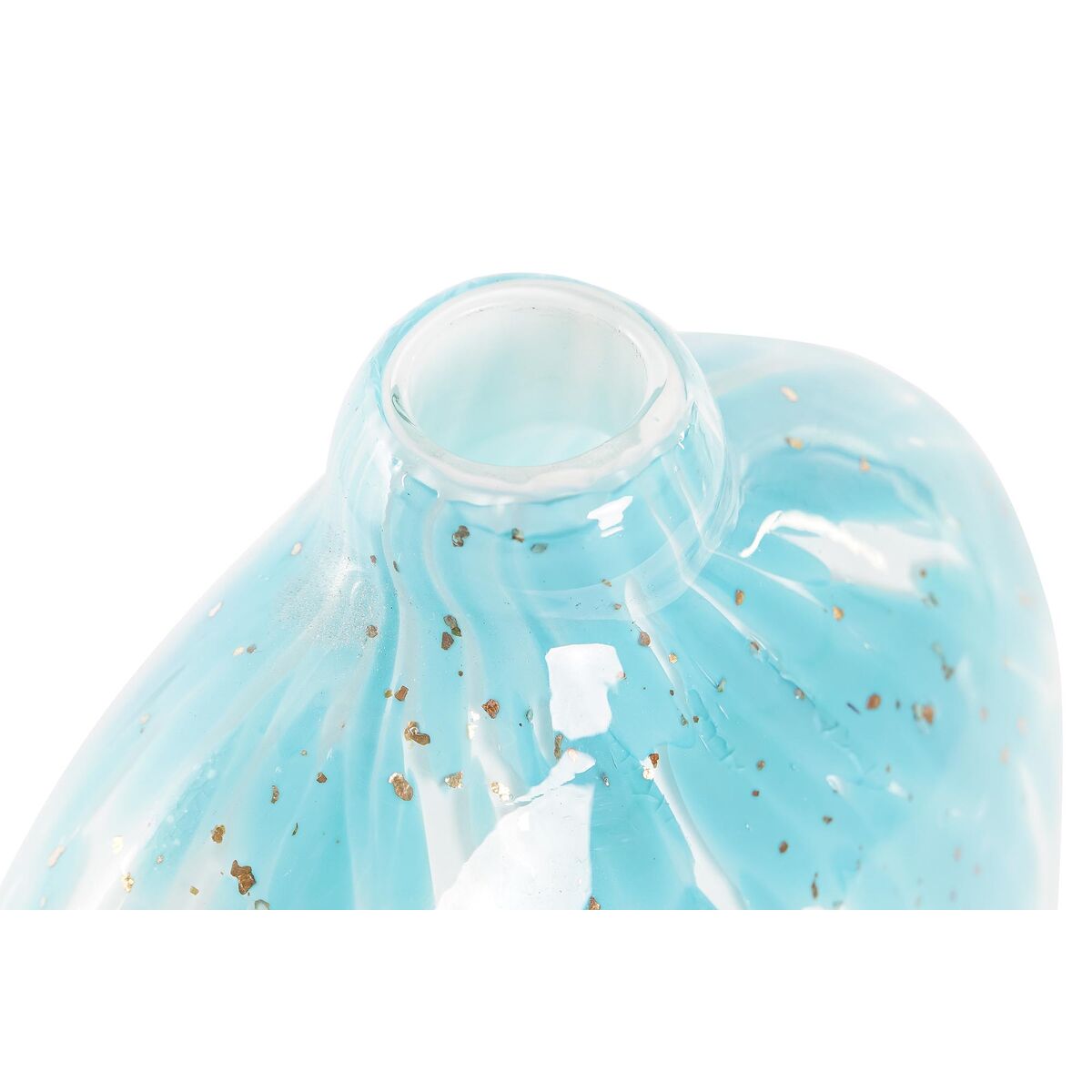 Vase DKD Home Decor Blau Kristall Mediterran 12,5 x 6,5 x 28 cm