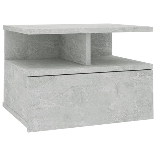 NNEVL Schwimmender Nachttisch Betongrau 40x31x27 cm Spanplatte
