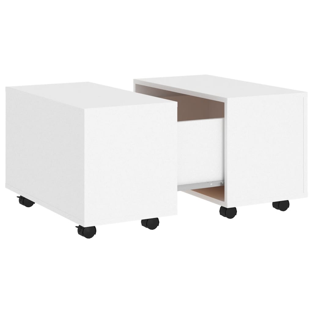 NNEVL Couchtisch Weiß 60x60x38 cm Spanplatte