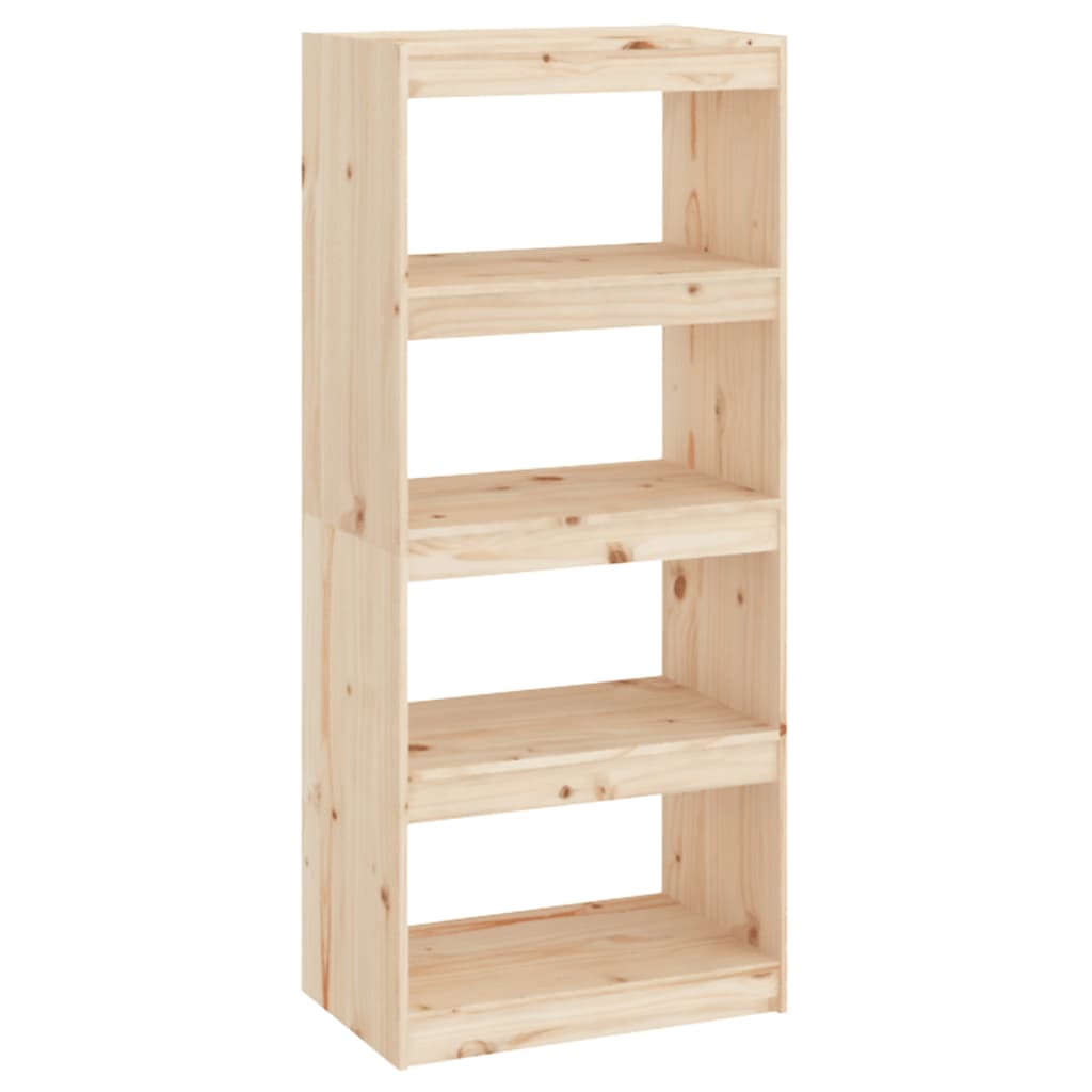 NNEVL Bücherregal/Raumteiler 60x30x135,5 cm Massives Kiefernholz