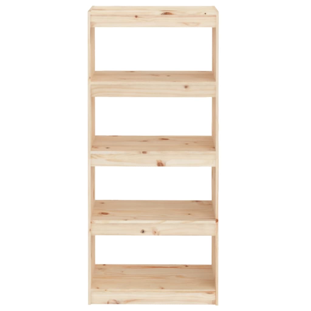 NNEVL Bücherregal/Raumteiler 60x30x135,5 cm Massives Kiefernholz