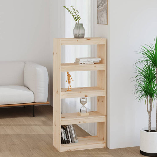NNEVL Bücherregal/Raumteiler 60x30x135,5 cm Massives Kiefernholz