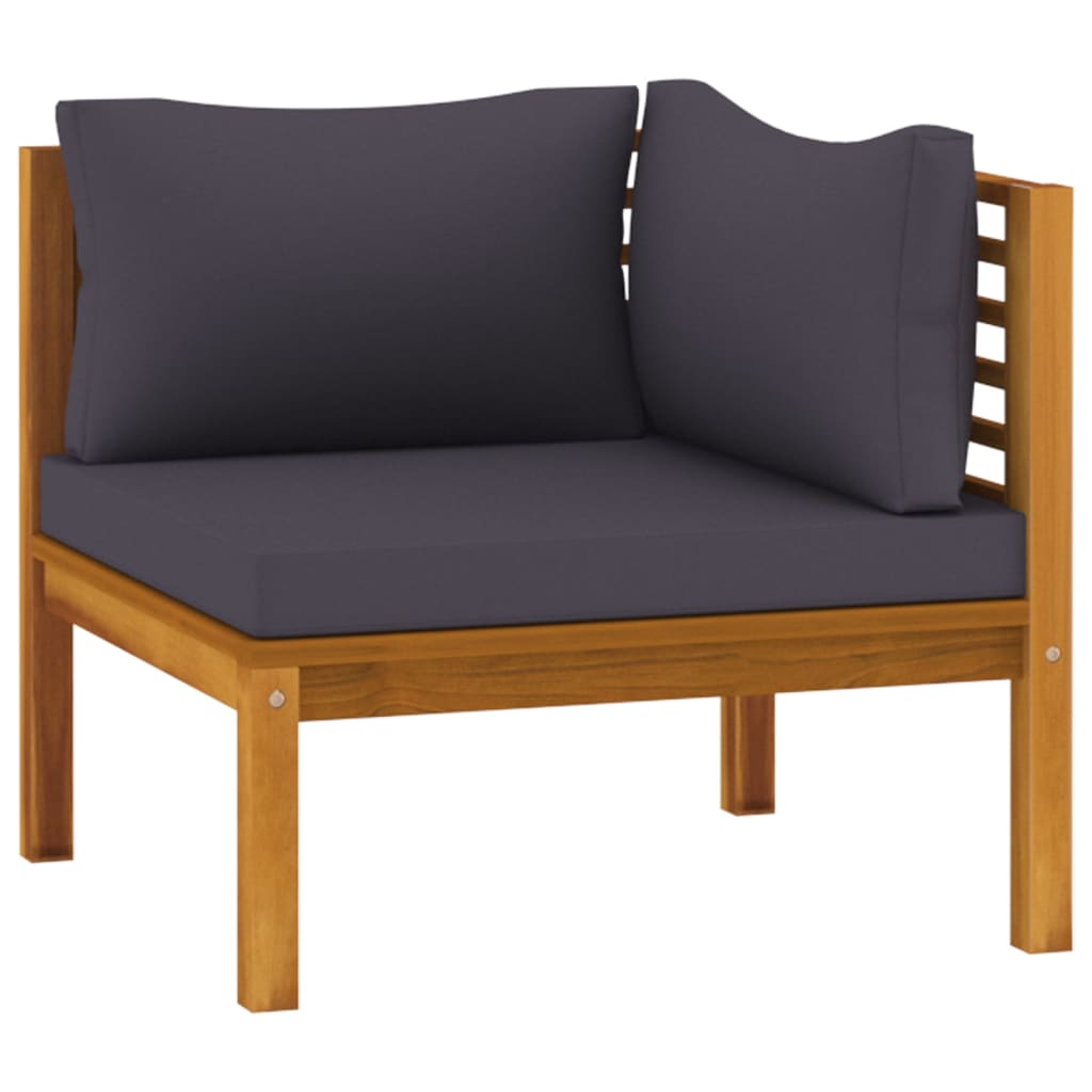 NNEVL 11-teiliges Garten-Lounge-Set mit Kissen Massives Akazienholz