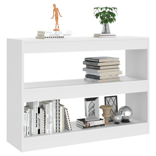 NNEVL Bücherregal/Raumteiler Weiß 100x30x72 cm