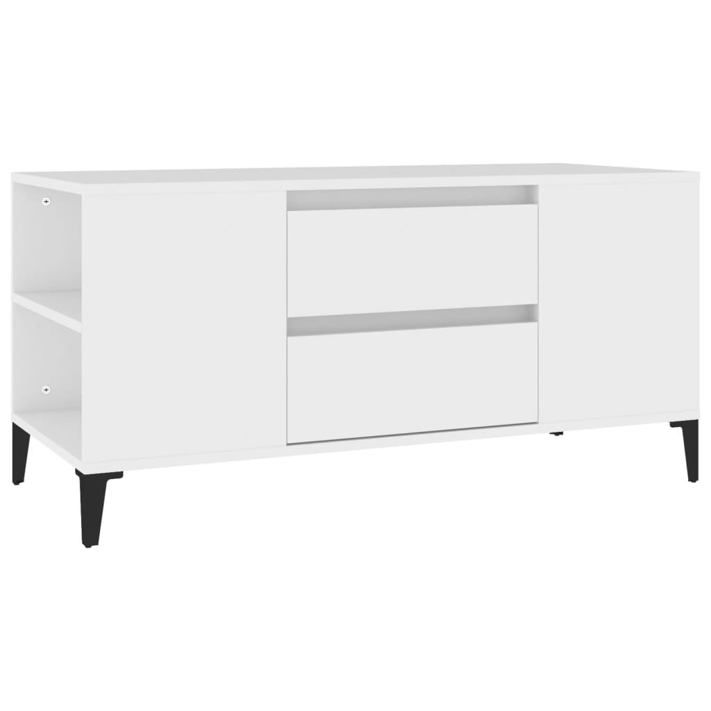 NNEVL TV-Schrank Weiß 102x44,5x50 cm Spanplatte