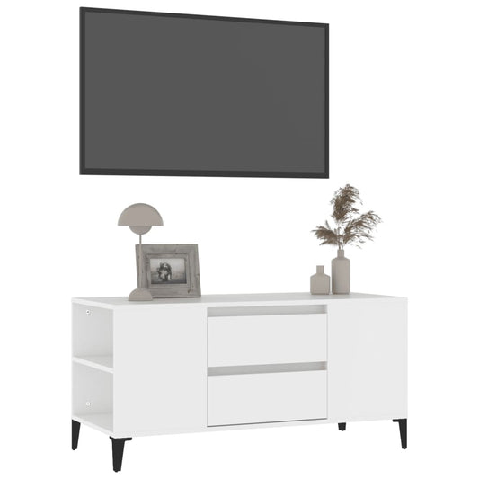 NNEVL TV-Schrank Weiß 102x44,5x50 cm Spanplatte