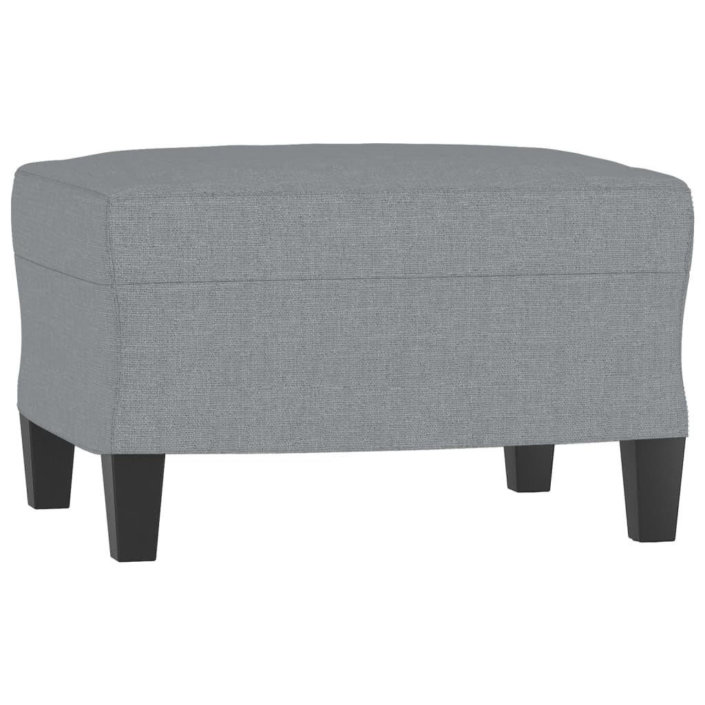 NNEVL 3-Sitzer Sofa mit Fußhocker Hellgrau 180 cm Stoff