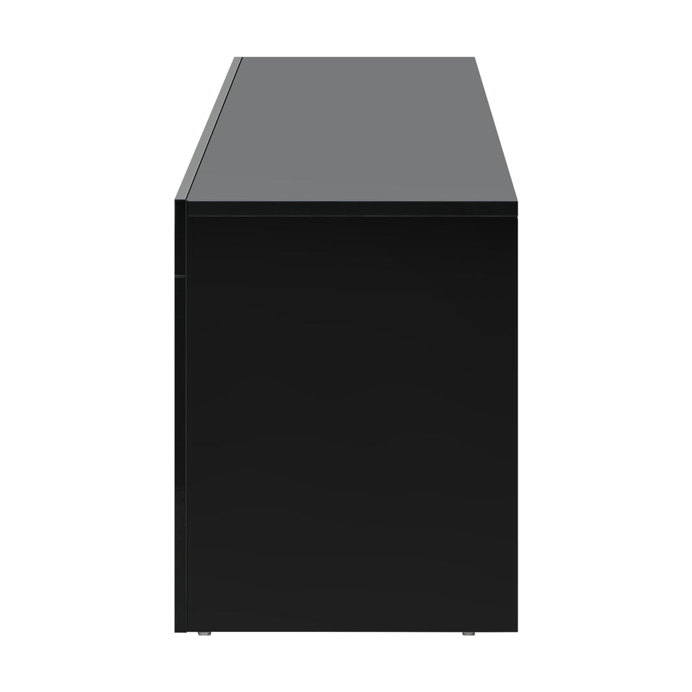NNEED TV-Schrank RGB LED Hochglanz Schwarz 180CM