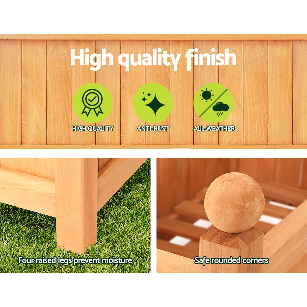 NNEDSZ Gartenbeet Erhöhte Holz-Pflanzbox Gemüse 64x35x115cm