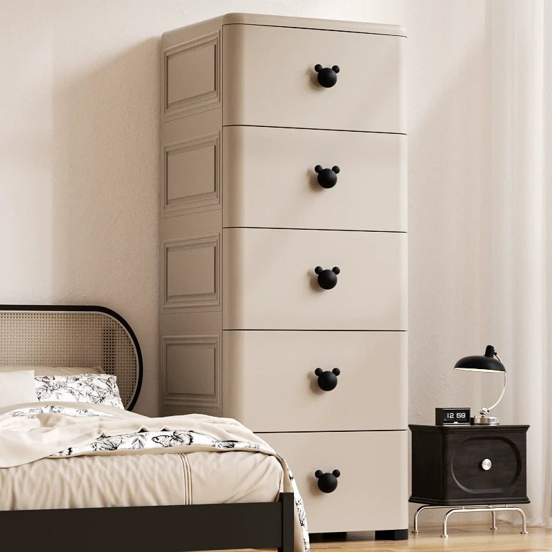 NNETB Verstärkter 5-Schubladen Aufbewahrungsschrank für Schlafzimmer & Wohnzimmer