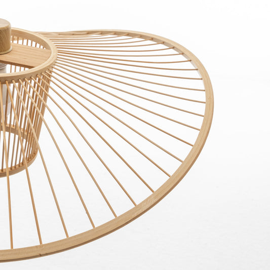 NNEDSZ Elysian Breeze Natürliche Handgewebte Bambus Pendellampe mit breitem Schirm