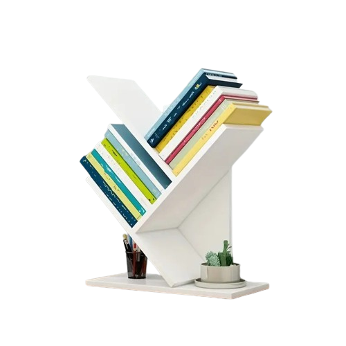 Ein Minimalistentraum: ein wunderschön gefertigtes Holz-Bücherregal für Ihren Schreibtisch