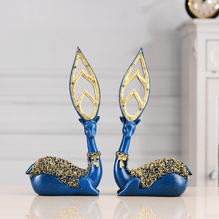 European Creative Home Accessories Deer Wine Cabinet Resin Ornaments