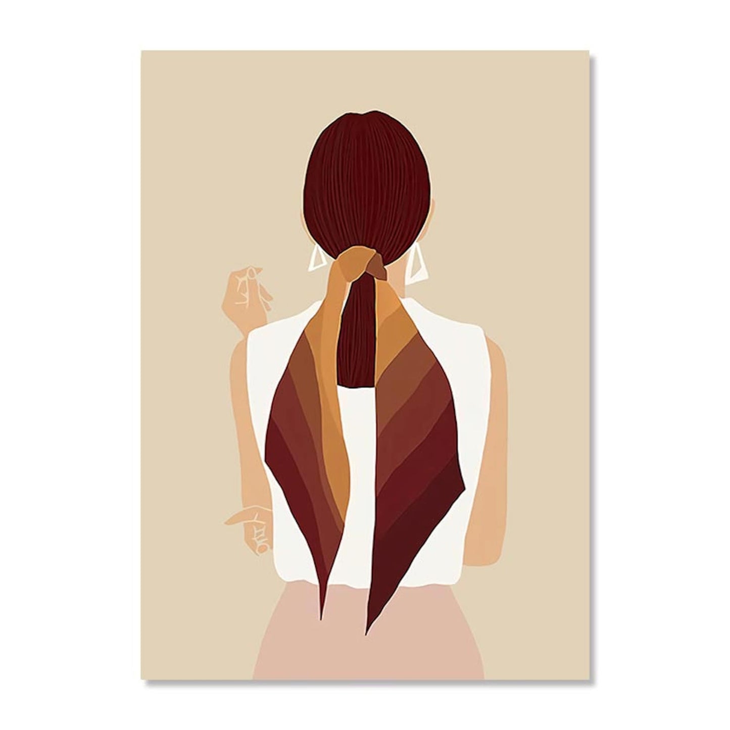 Poster Boho Linien Abstrakt Botanik | Bilder Wohnzimmer | Wandbilder Schlafzimmer | Deko Print ohne Rahmen | Bilder Set Kunstdruck