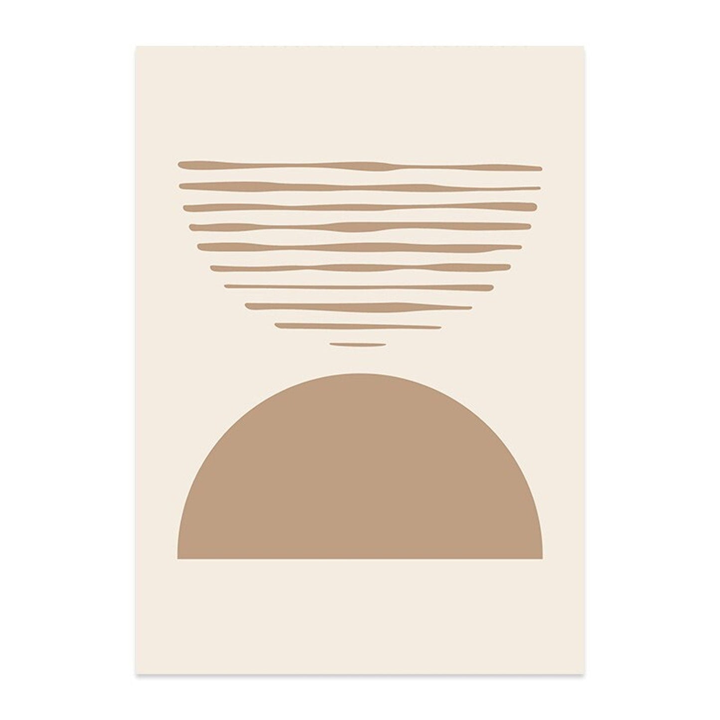 Poster Boho Halbkreise und Linien als Deko Print ohne Rahmen