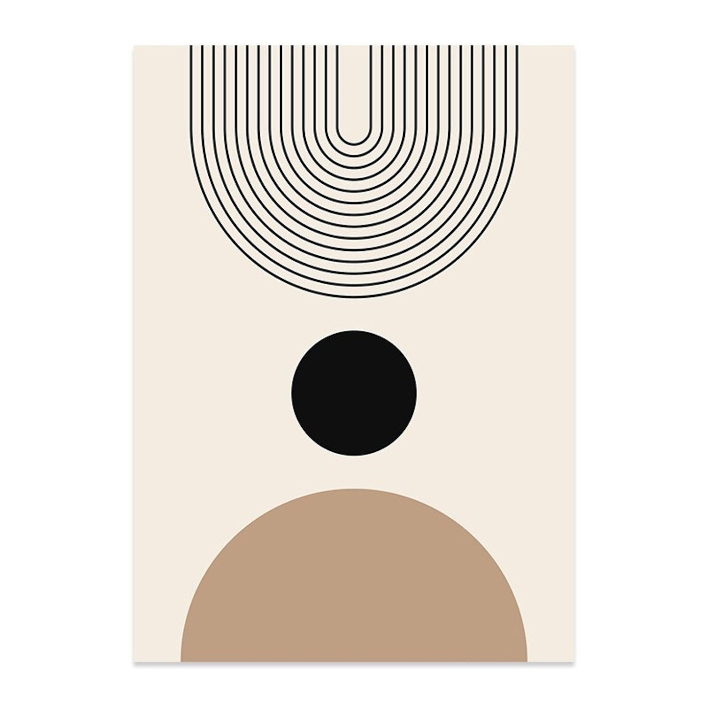 Poster Boho Halbkreise und Linien als Deko Print ohne Rahmen
