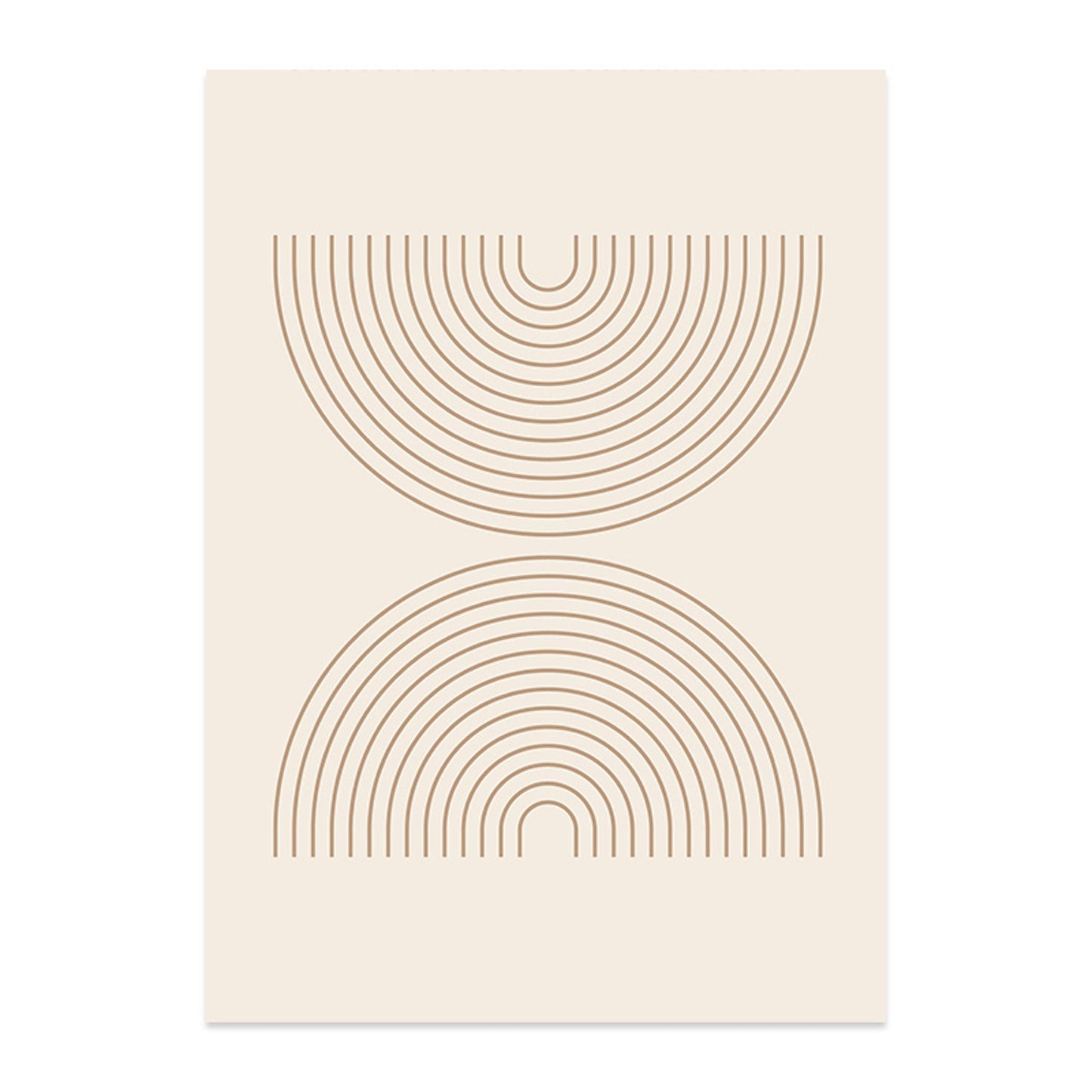 Poster Boho Halbkreise und Linien als Deko Print ohne Rahmen